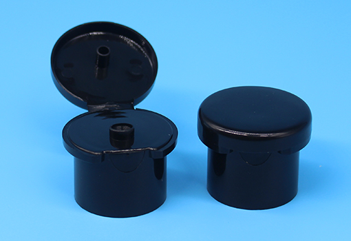 Black color plastic 28/410 flip top cap from Suzhou