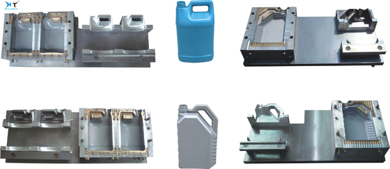 Plastic Handle Barrel Bottle 2 Cavity Mould 7075 AL UG Design Software