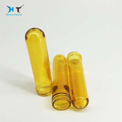 100 Ml Blowing Pet Plastic Preforms 18 G 24 / 410 Neck Size Yellow Color