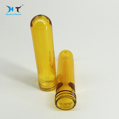 100 Ml Blowing Pet Plastic Preforms 18 G 24 / 410 Neck Size Yellow Color