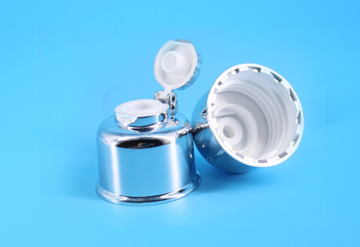Cosmetic Luxury UV Coat 24 410 Flip Top Cap Sliver Color OEM Service