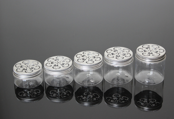 Durable PET Plastic Jars , 50ml 60ml 80ml 100ml 120ml Plastic Bottle Jar