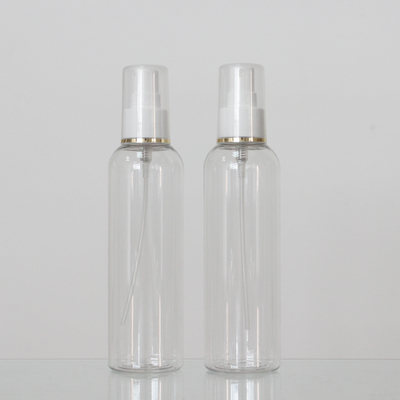 180ml Cosmetic Plastic Round Bottles Transparent Color With Cap