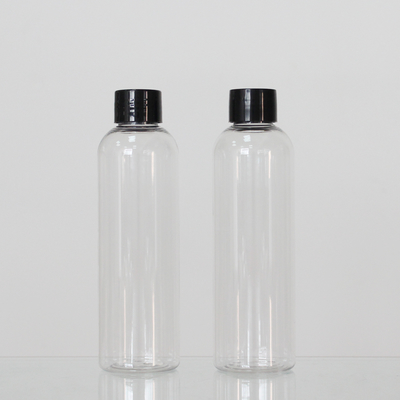 180ml Cosmetic Plastic Round Bottles Transparent Color With Cap