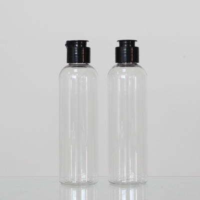 180ml Cosmetic Plastic Round Bottles Transparent Color With Cap