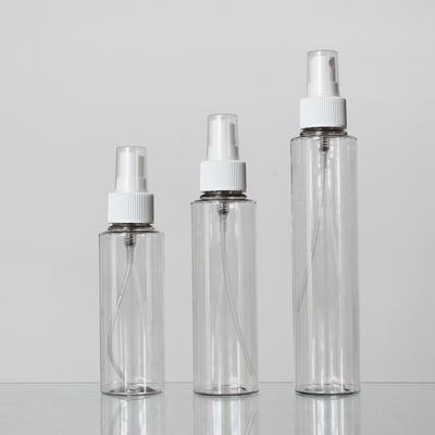 Round 100/120/150ml Plastic Cosmetic Transparent Color Lotion Bottle With Cap