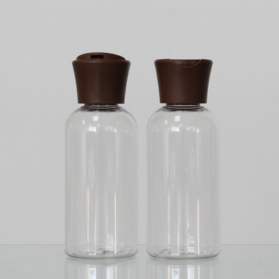 Cosmetic 145ml Transparent Color Plastic Round Bottles With Different Type Of Cap