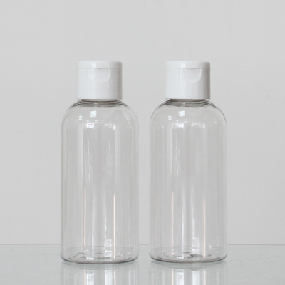 Cosmetic 145ml Transparent Color Plastic Round Bottles With Different Type Of Cap