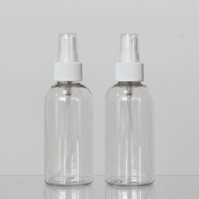 Cosmetic 145ml Transparent Color Plastic Round Bottles With Different Type Of Cap