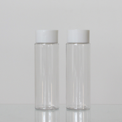24mm Neck Size Plastic PET Round 100ml Cosmetic Bottle With Pump Or Screw Cap