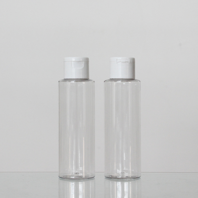24mm Neck Size Plastic PET Round 100ml Cosmetic Bottle With Pump Or Screw Cap