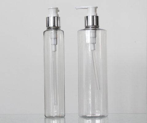 250ml Empty Plastic PET Clear Lotion Cosmetic Bottle Can Be Any Color