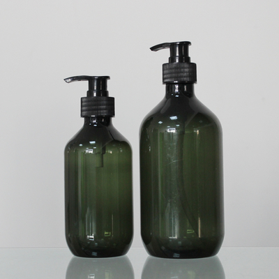Amber Color Round 150/200/300/500ml Plastic Bottle Containers For Cosmetic