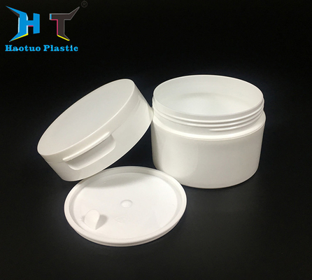 White Round PP Plastic Jars 120 Gram Moisture Proof With Flip Top Cap