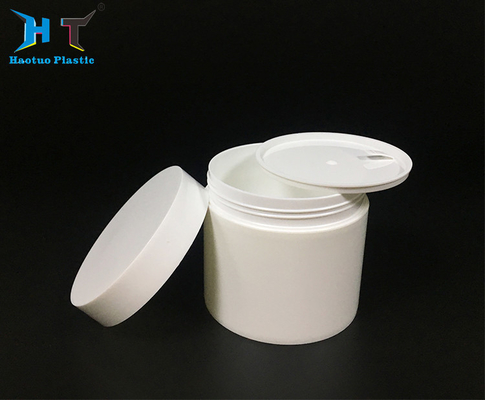 White Double Wall PP Plastic Jars , Custom Color 250ml Plastic Jars