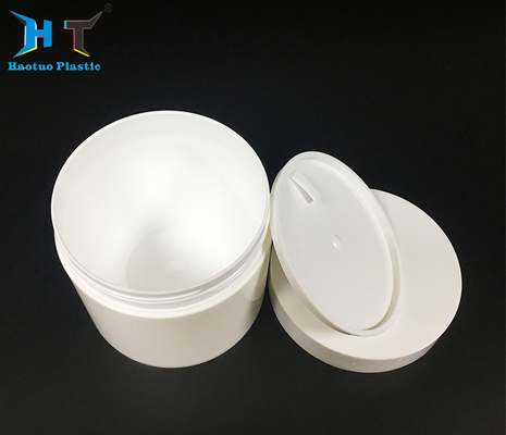 White Double Wall PP Plastic Jars , Custom Color 250ml Plastic Jars