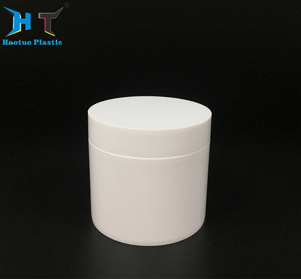 White Double Wall PP Plastic Jars , Custom Color 250ml Plastic Jars