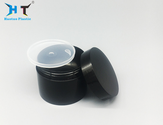50 G 50 Ml Black PP Plastic Jars Makeup Containers Corrosion Resistance
