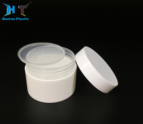 Durable White Plastic Jars , PP Material Straight Sided Plastic Jars
