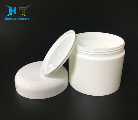 White Plastic Cream Containers , Double Wall Plastic Jars With Disc Liner