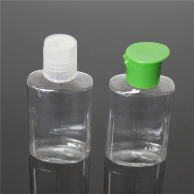 Oval Shape 50ml Clear PET Bottle Personal Skin Care Plastic Lotion Bottle