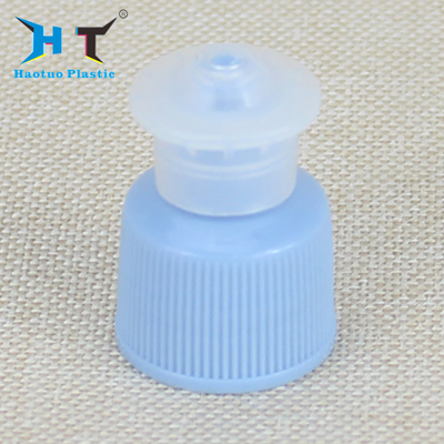 Non Spill Plastic Push Pull Caps , Pink Green Yellow Plastic Screw Cap Covers