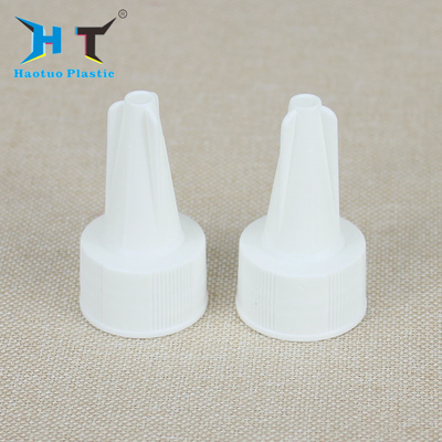 White Color Twist Off Plastic Push Pull Caps 20 / 410 24 / 410 Neck Size
