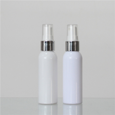White 60ml Round Cosmetic Plastic Bottle Sprayer OEM Printing