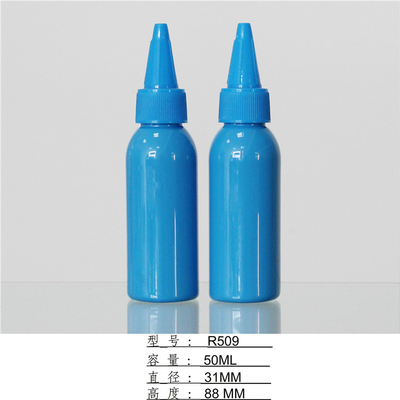 Blue 50ml PET Cosmetic Skin Care Packaging Bottle With Twist Off Cap