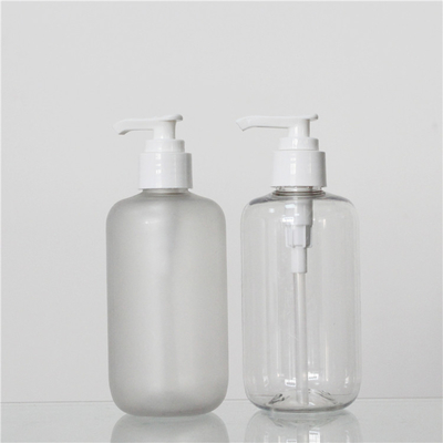 Custom Color Polish Or Frosted PET 250ml Plastic Pump Bottles For Shampoo