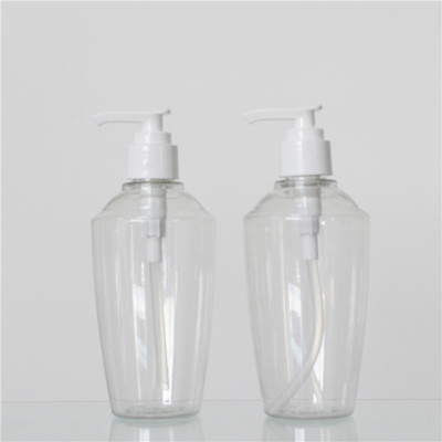 Clear 250ml PET Lotion Bottle Cosmetic Container With Pump For Shower Gel