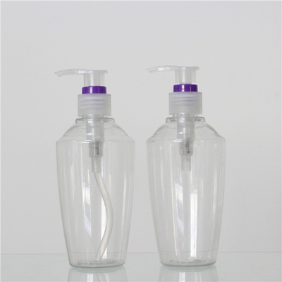 Clear 250ml PET Lotion Bottle Cosmetic Container With Pump For Shower Gel