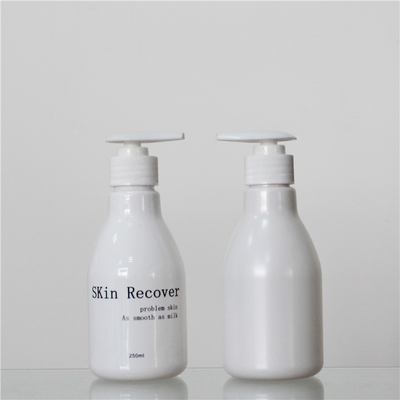 250ml Amber Color Plastic Cosmetic Bottles Black Pump For Personal Care