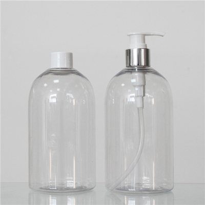 Plastic PET Hand Washing Bottle 500ml Liquid Soap Bottle With White Pump
