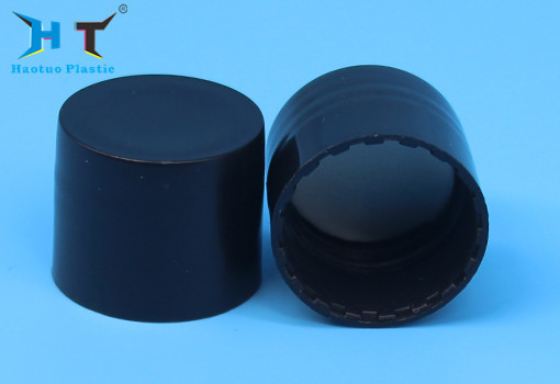 20 / 410 Black Plastic Screw Caps Non Spill Foam Liner Or Indcution Liner