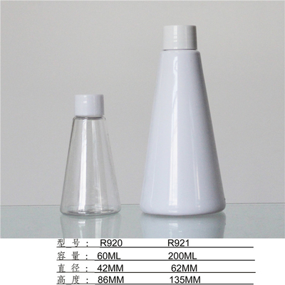 Dispenser Spray Plastic Cosmetic Bottles Taper Shape 60ml 120ml Any Color