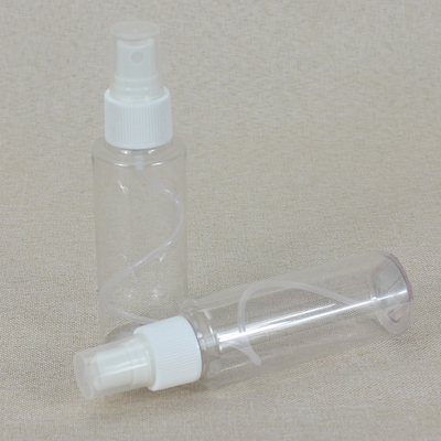 100ml PET Clear Cosmetic Serum Bottles 24 / 410 With Spray Dispenser