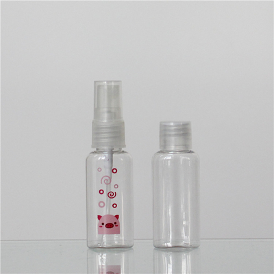 Small Clear 25 Ml Plastic Bottles Custom Printing PET Material SGS Approved