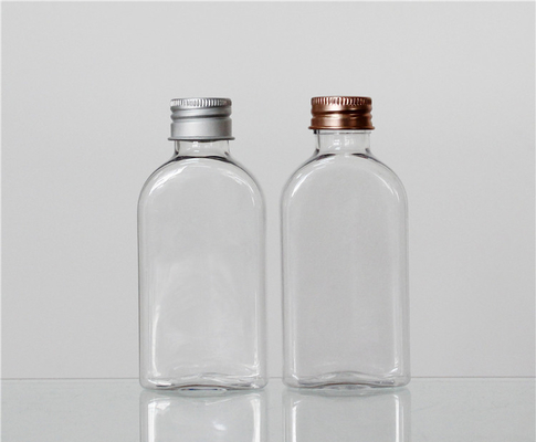 Square Shape 120ml Plastic Cream Bottles Silver Screw Cap For cosmetic water