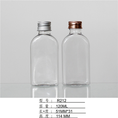 Square Shape 120ml Plastic Cream Bottles Silver Screw Cap For cosmetic water