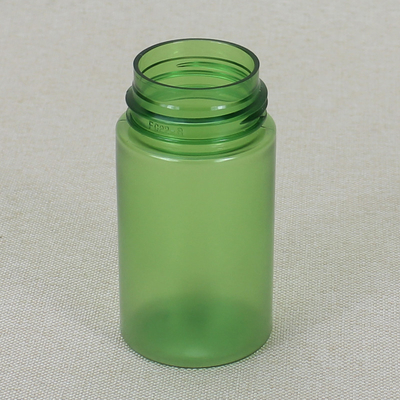 Empty Wide Mouth 100ml Green Frosted PET Foam bottle Plastic Cosmetic Packaging