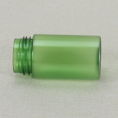 Empty Wide Mouth 100ml Green Frosted PET Foam bottle Plastic Cosmetic Packaging