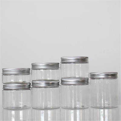 100ml 200ml 300ml 500ml Transparent Plastic Jar Sliver Cap Apply To Cosmetic Package