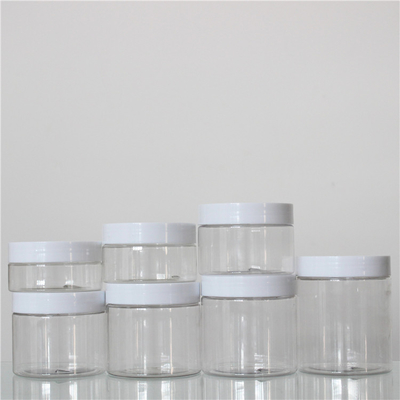 100ml 200ml 300ml 500ml Transparent Plastic Jar Sliver Cap Apply To Cosmetic Package