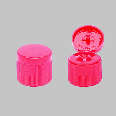 20 / 410 20 / 415 Flip Top Plastic Caps Red Ribbed 2.5 G / 3 G SGS Approved