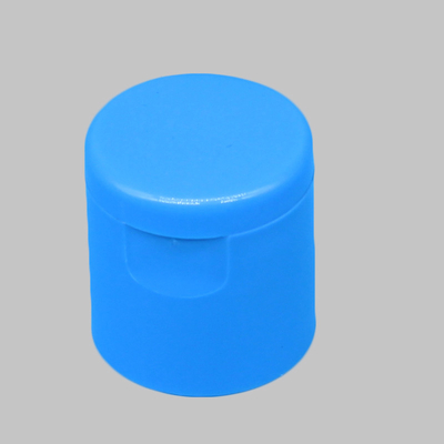 24 / 415 Flip Top Plastic Caps Blue Color Smooth Surface Apply To Cream Bottle