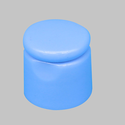 20mm Flip Top Plastic Caps , Shampoo Shower Gel Bottle Flip Cap Yellow Color