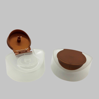 Double Color Flip Top Plastic Caps Oval Shape For 400ml Shampoo Bottle