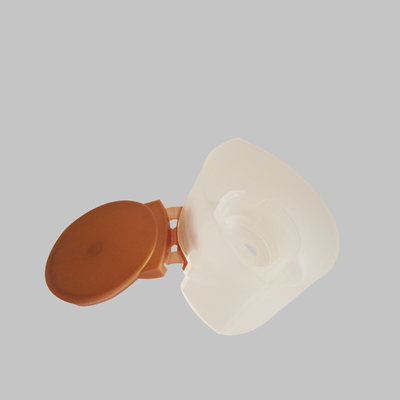 Double Color Flip Top Plastic Caps Oval Shape For 400ml Shampoo Bottle