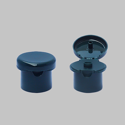 Black Plastic 28/410 Size Polish Flip Top Caps For Cosmetic Lotion Bottle